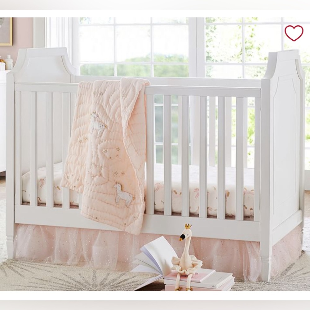 Pottery Barn Kids Tulle Shimmer Crib Skirt